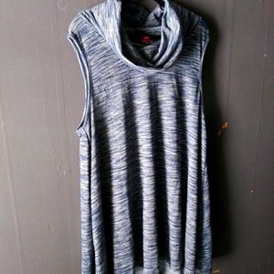 Sweater 2x\3x striped teal cowl neck dress/ tunic